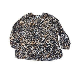 Woman’s Croft and Barrow animal print blouse size 2X